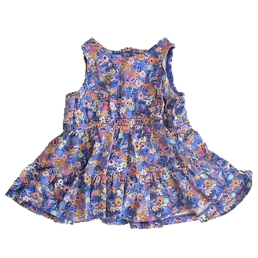 Tea Girls Purple Floral Dress Size: 9-12 Months Purple Floral