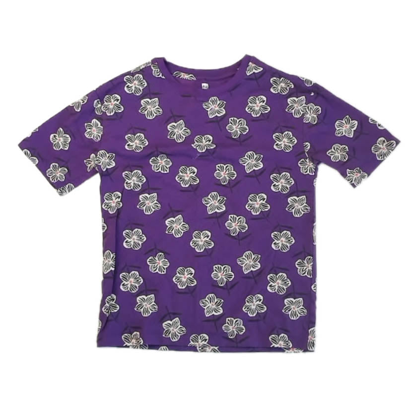 Tea Collection Girls Purple Floral T-Shirt Size: 10 Years Purple Floral