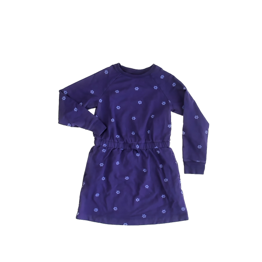 Primary Girls Purple Floral Dress Size: 6-7 Years Purple Floral
