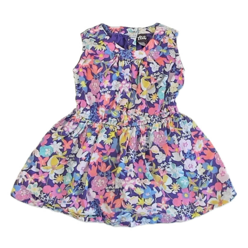 Tea Collection Girls Purple Floral Dress Size: 3T Purple Floral