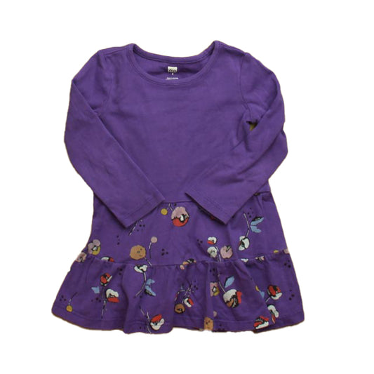 Tea Girls Purple | Floral Dress Size: 2T