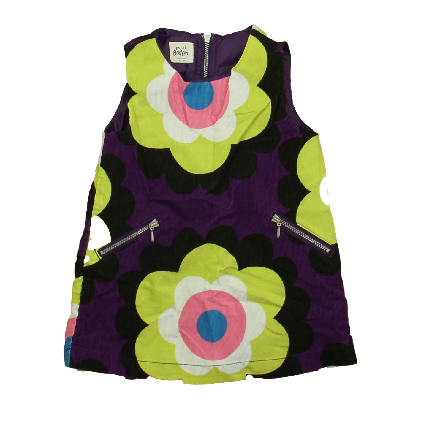 Boden Girls Purple Floral Jumper Size: 18-24 Months