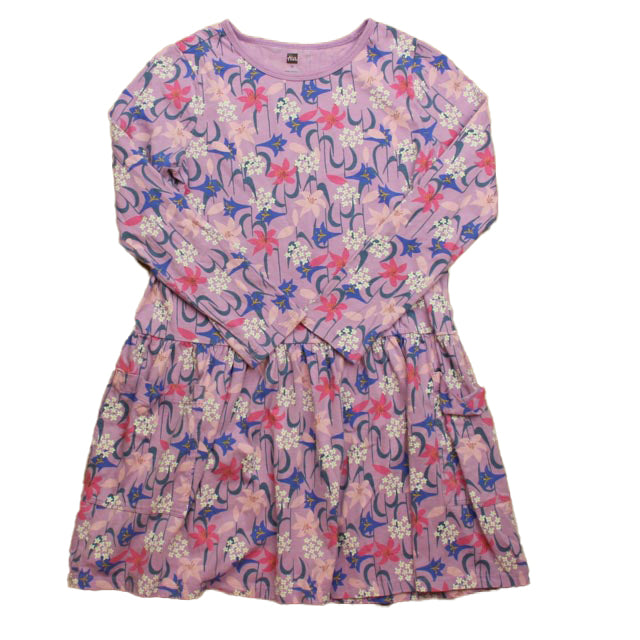 Tea Girls Purple | Floral Dress Size: 12 Years Purple | Floral
