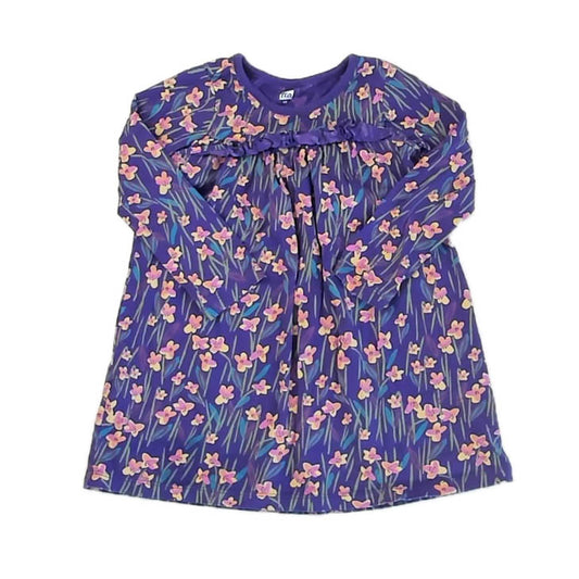 Tea Collection Girls Purple Floral Dress Size: 3T Purple Floral
