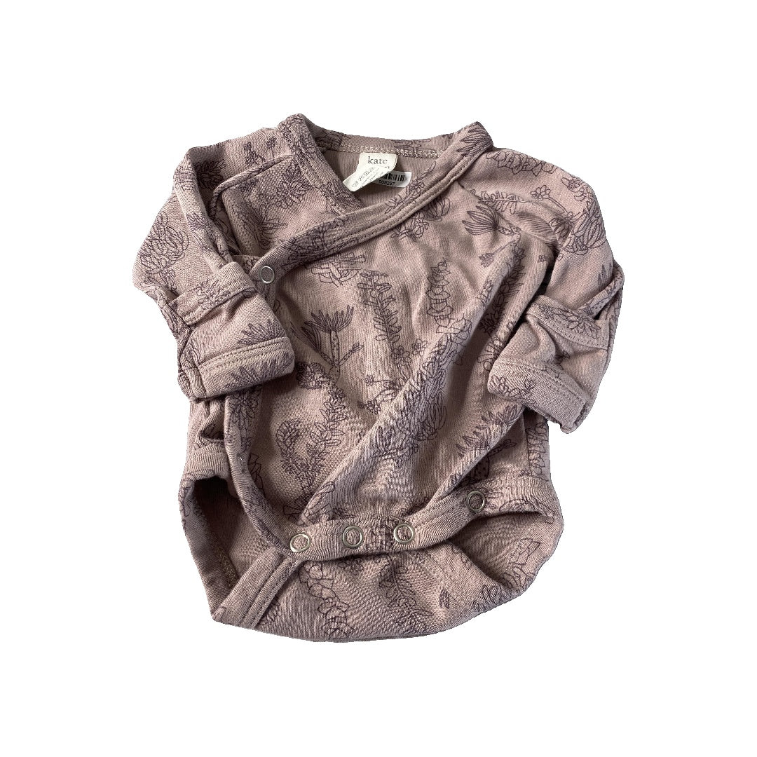 Kate Quinn Girls purple | Flowers Onesie Size: Newborn purple | Flowers