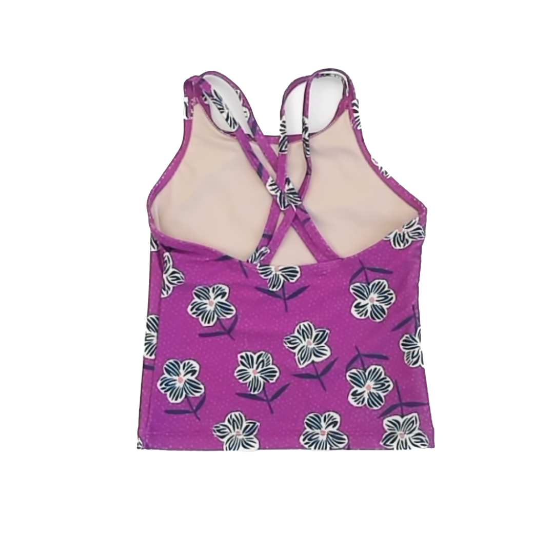 Tea Collection Girls Purple | Flowers Swimwear Size: 8T Purple | Flowers