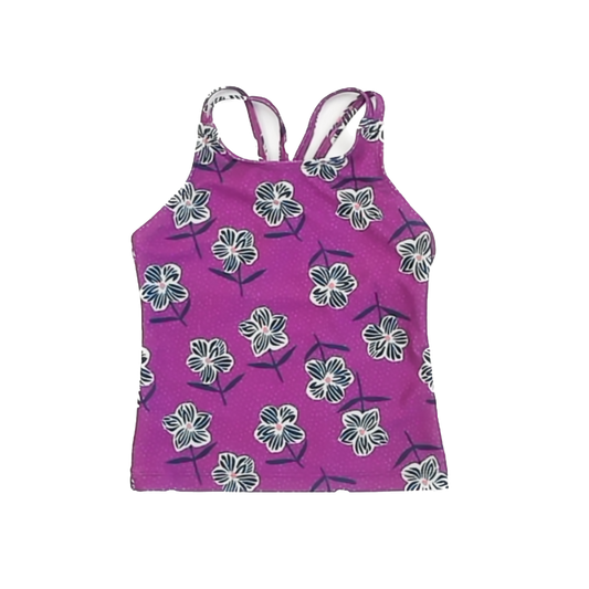 Tea Collection Girls Purple | Flowers Swimwear Size: 8T Purple | Flowers