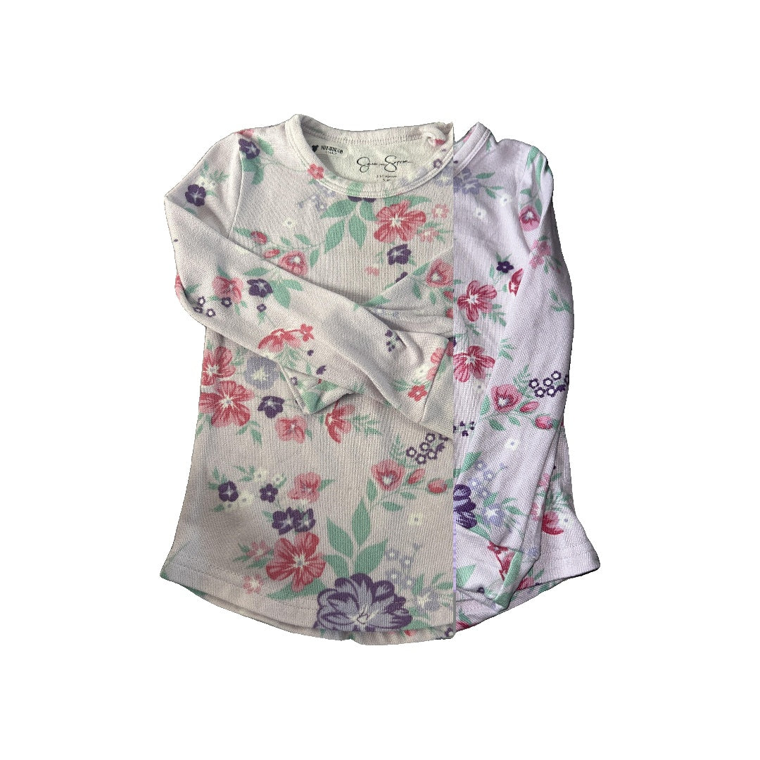 Jessica Simpson Girls purple | Flowers Long Sleeve Shirt Size: 4T purple | Flowers