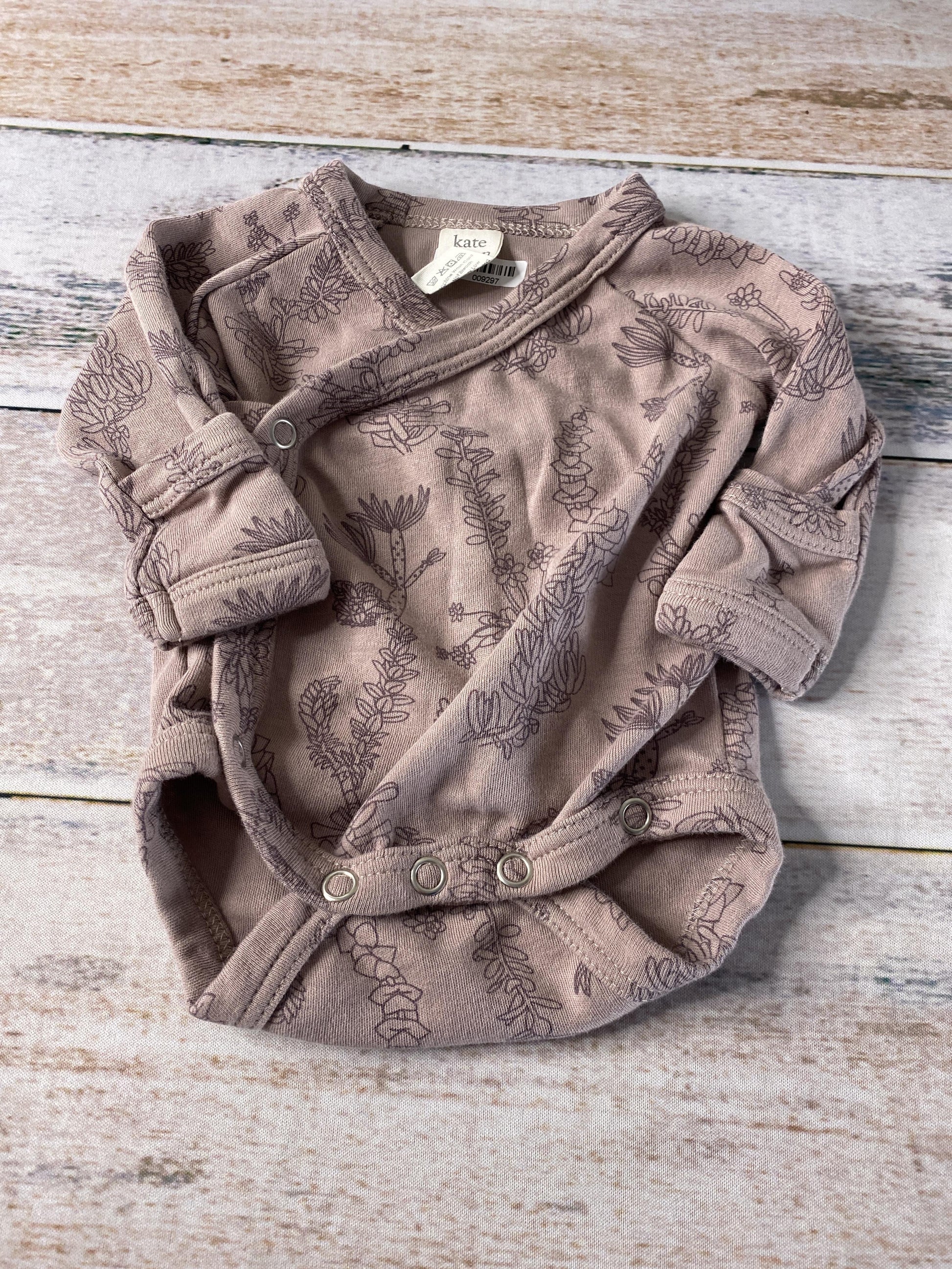 Kate Quinn Girls purple | Flowers Onesie Size: Newborn purple | Flowers