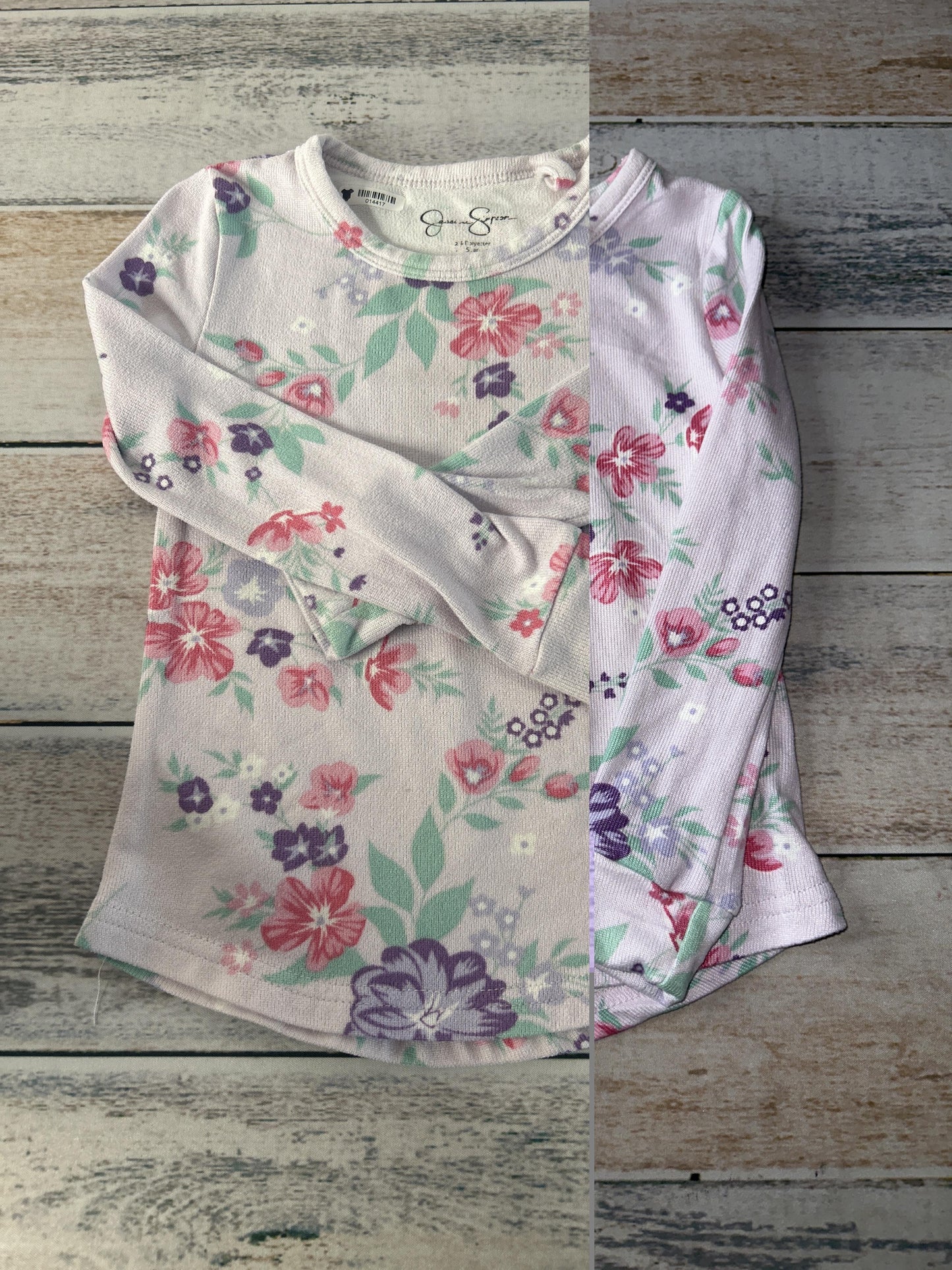 Jessica Simpson Girls purple | Flowers Long Sleeve Shirt Size: 4T purple | Flowers