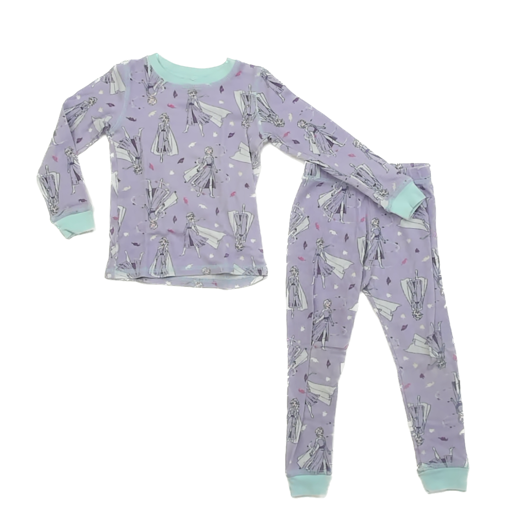 Cuddl Duds Girls Purple Frozen 2-piece Pajamas Size: 2-3T Purple Frozen