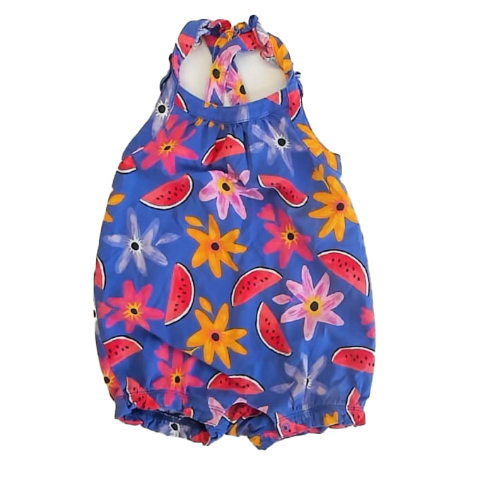 Tea Collection Girls Purple Fruit Romper Size: 18-24 Months Purple Fruit