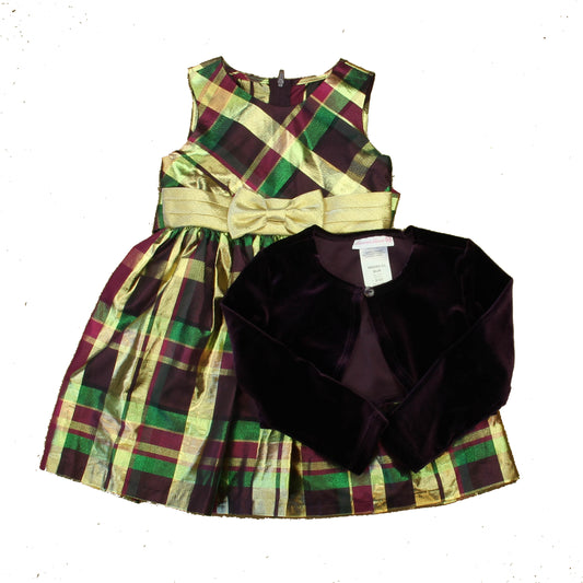 Bonnie Jean Girls Purple | Gold Special Occasion Dress Size: 3T Purple | Gold