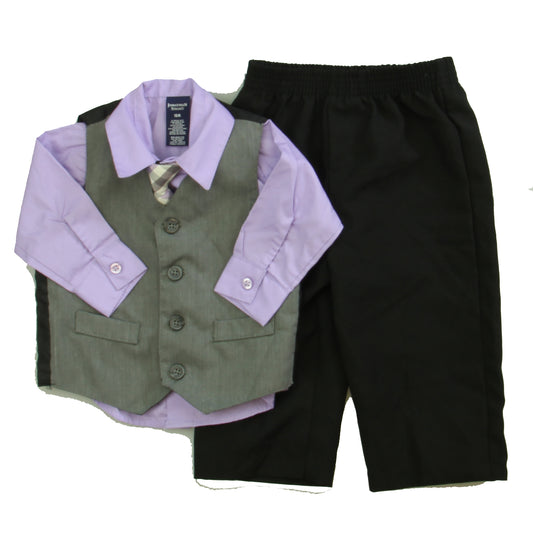 Jonathan Strong Boys Purple | Gray | Black Special Occasion Outfit Size: 18 Months Purple | Gray | Black