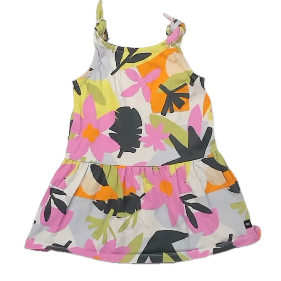 Tea Collection Girls Purple | Green Floral Dress Size: 18-24 Months Purple | Green Floral