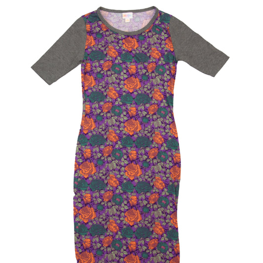 LuLaRoe Girls Purple | Green | Orange Dress Size: Junior XXS Purple | Green | Orange