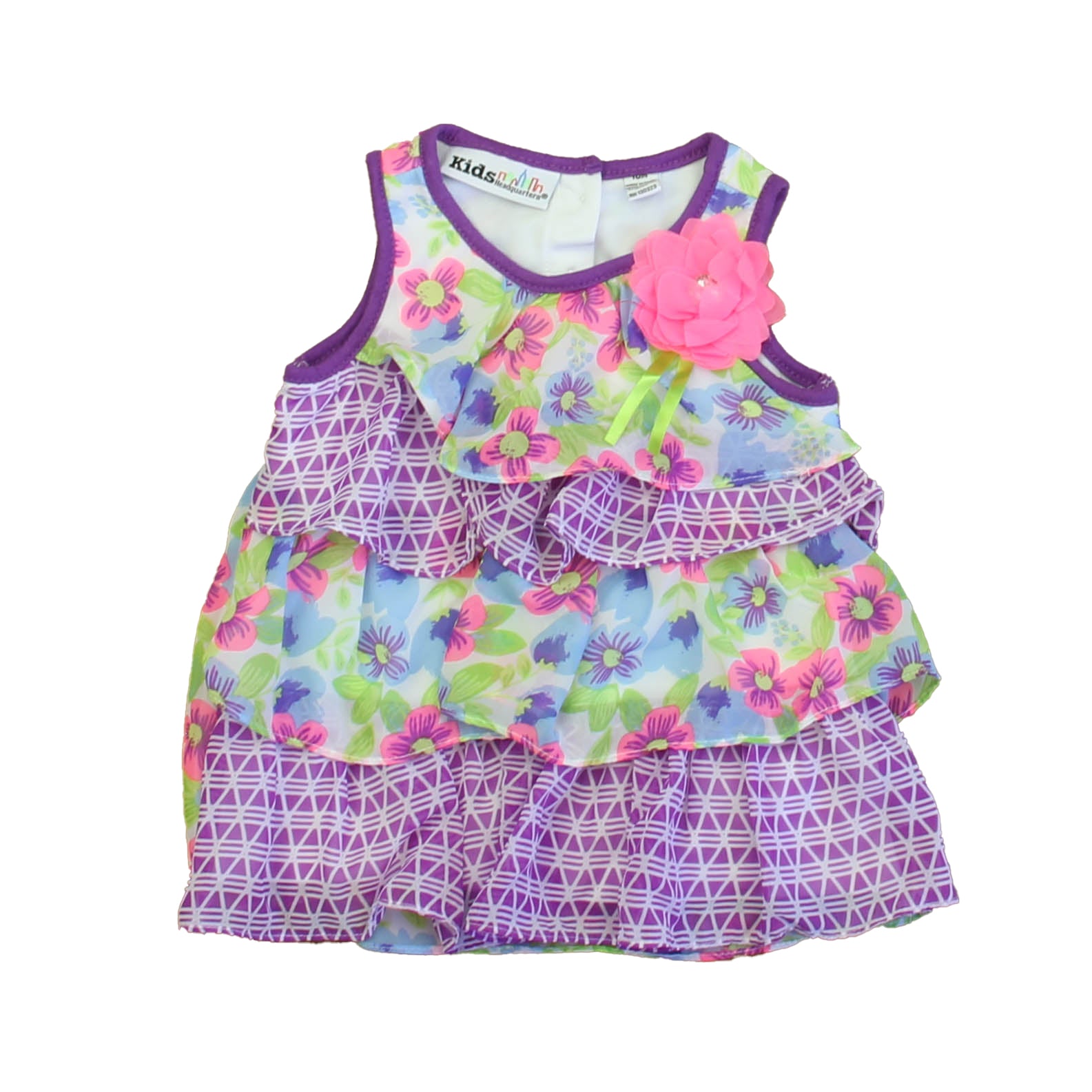 Kids Headquarters Girls Purple | Green | Pink Blouse Size: 18 Months Purple | Green | Pink