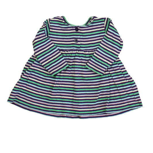 Disney for Hanna Andersson Girls Purple | Green Stripe Dress Size: 6-12 Months Purple | Green Stripe