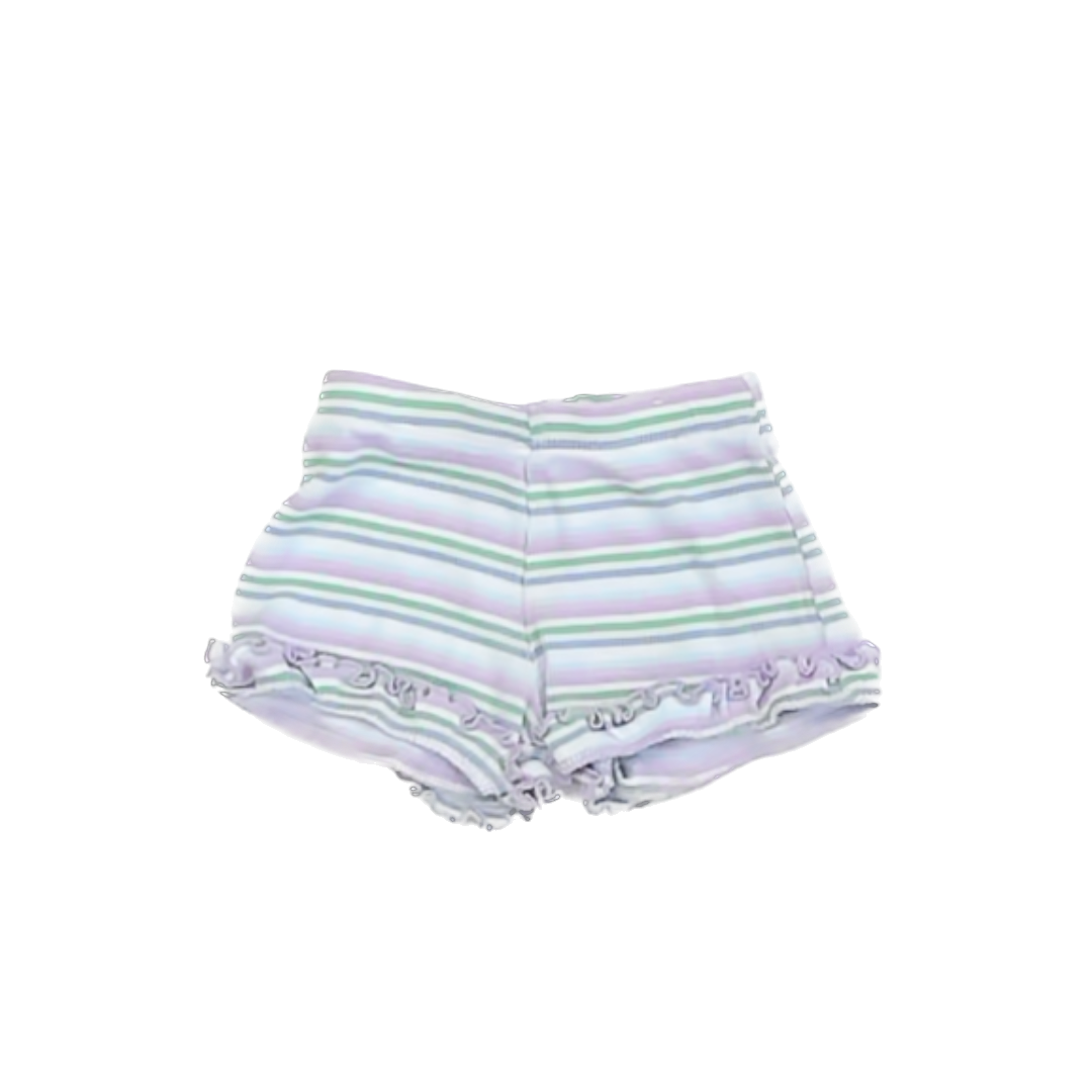 Garanimals Girls Purple | Green Stripes Shorts Size: 6-9 Months Purple | Green Stripes