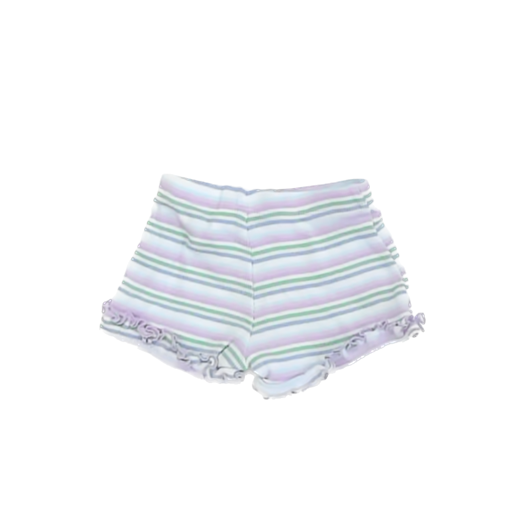 Garanimals Girls Purple | Green Stripes Shorts Size: 6-9 Months Purple | Green Stripes