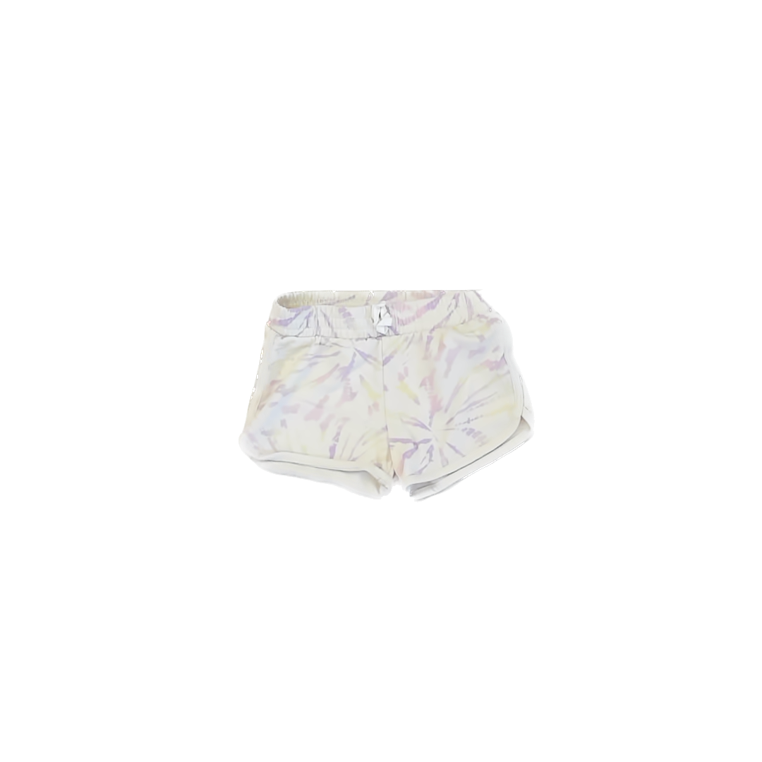 Grayson Mini Girls Purple | Green Tie Dye Shorts Size: 5T Purple | Green Tie Dye
