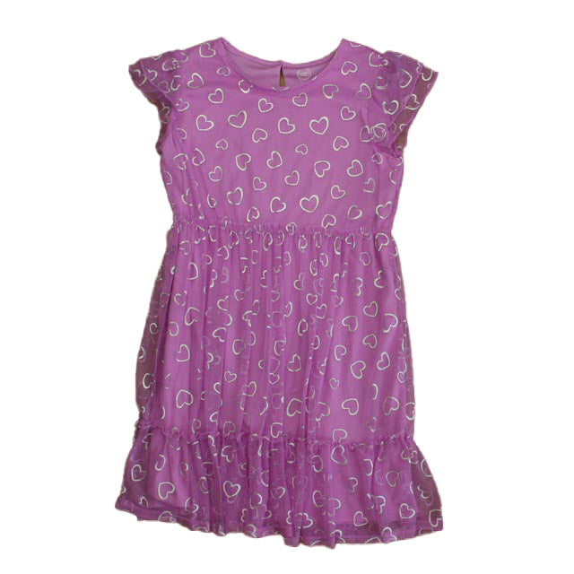 Wonder Nation Girls Purple Hearts Dress Size: 14-16 Years Purple Hearts