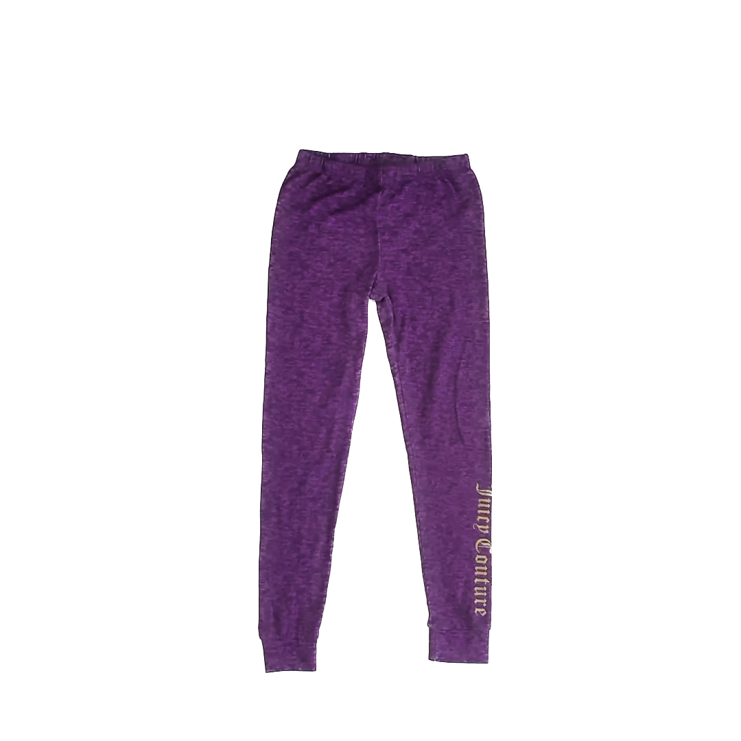 Juicy Couture Girls Purple Heathered Casual Pants Size: 6 Years Purple Heathered