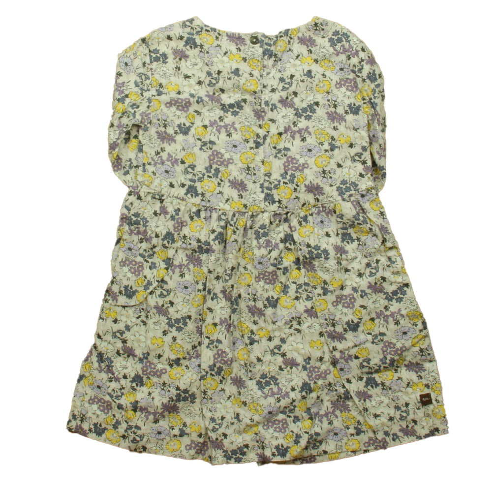 Tea Girls Purple | Ivory Floral Dress Size: 2T Purple | Ivory Floral