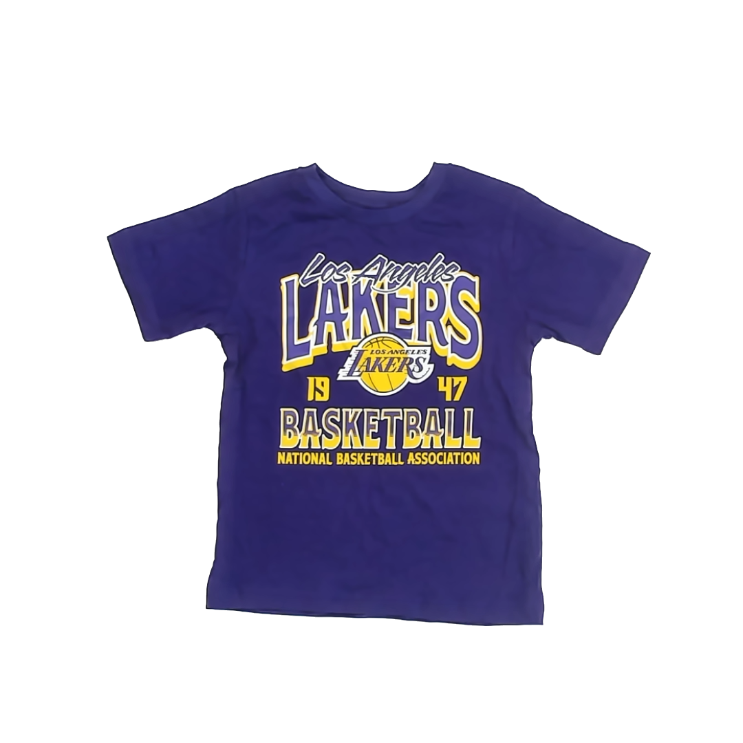 NBA Boys Purple LA Lakers T-Shirt Size: 6-7 Years Purple LA Lakers