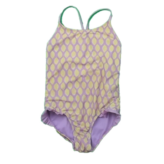Cat & Jack Girls Purple Lemons 1-piece Swimsuit Size: 6 Years Purple Lemons