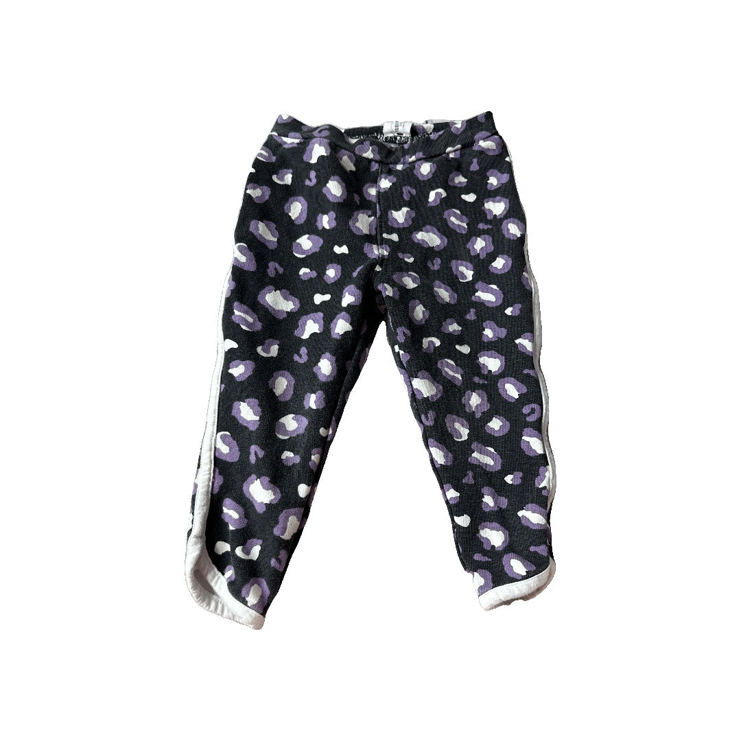 Sovereign Code Girls purple | Leopard print | Black Pants Size: 2T purple | Leopard print | Black