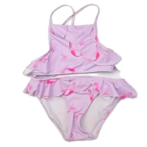 Zara Girls Purple Mermaids 2-piece Swimsuit Size: 6-7 Years Purple Mermaids