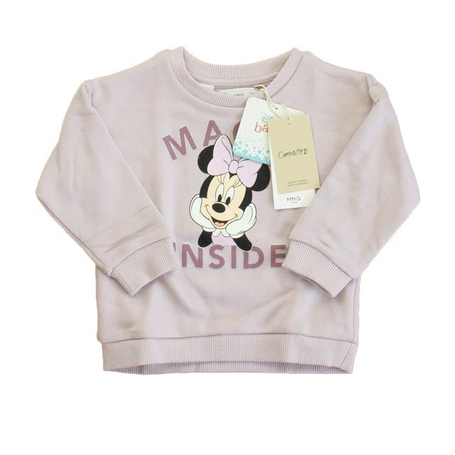MNG Girls Purple Minnie Long Sleeve Shirt Size: 9-12 Months Purple Minnie