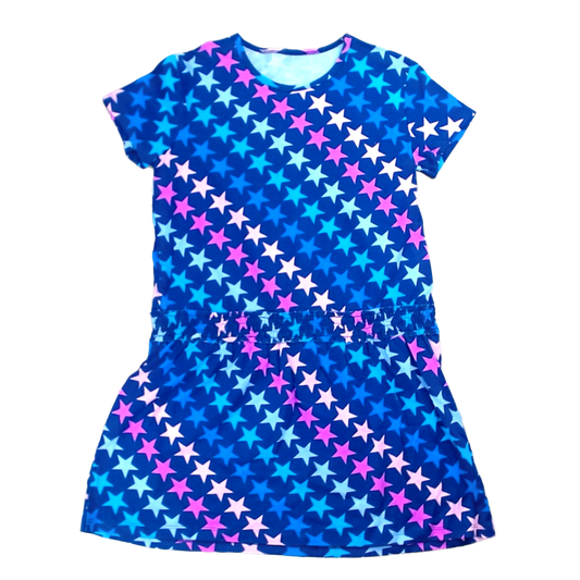Rockets Of Awesome Girls Purple | Multicolored Stars Dress Size: 10 Years Purple | Multicolored Stars