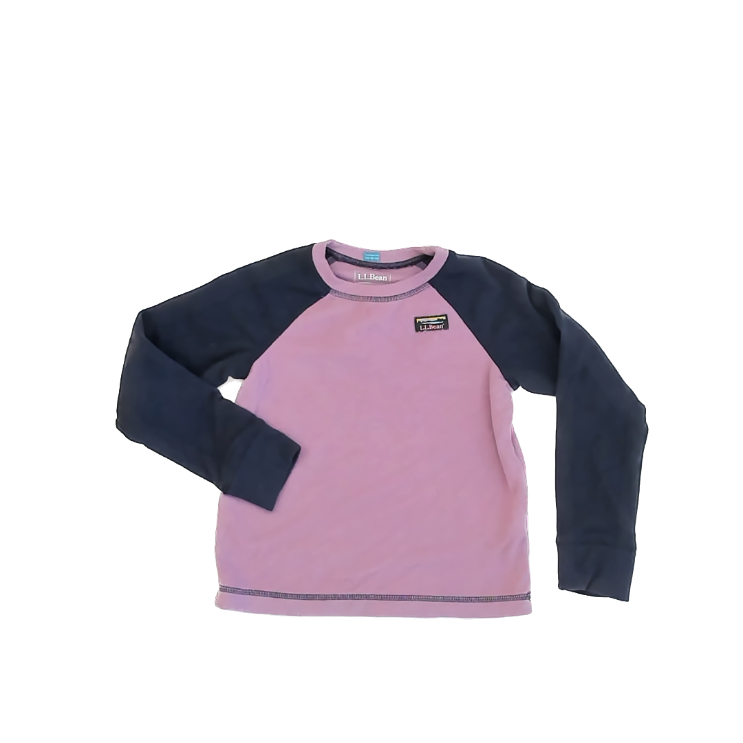 L.L. Bean Girls Purple | Navy Fleece Size: M (5-6) Purple | Navy