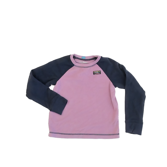 L.L. Bean Girls Purple | Navy Fleece Size: M (5-6) Purple | Navy