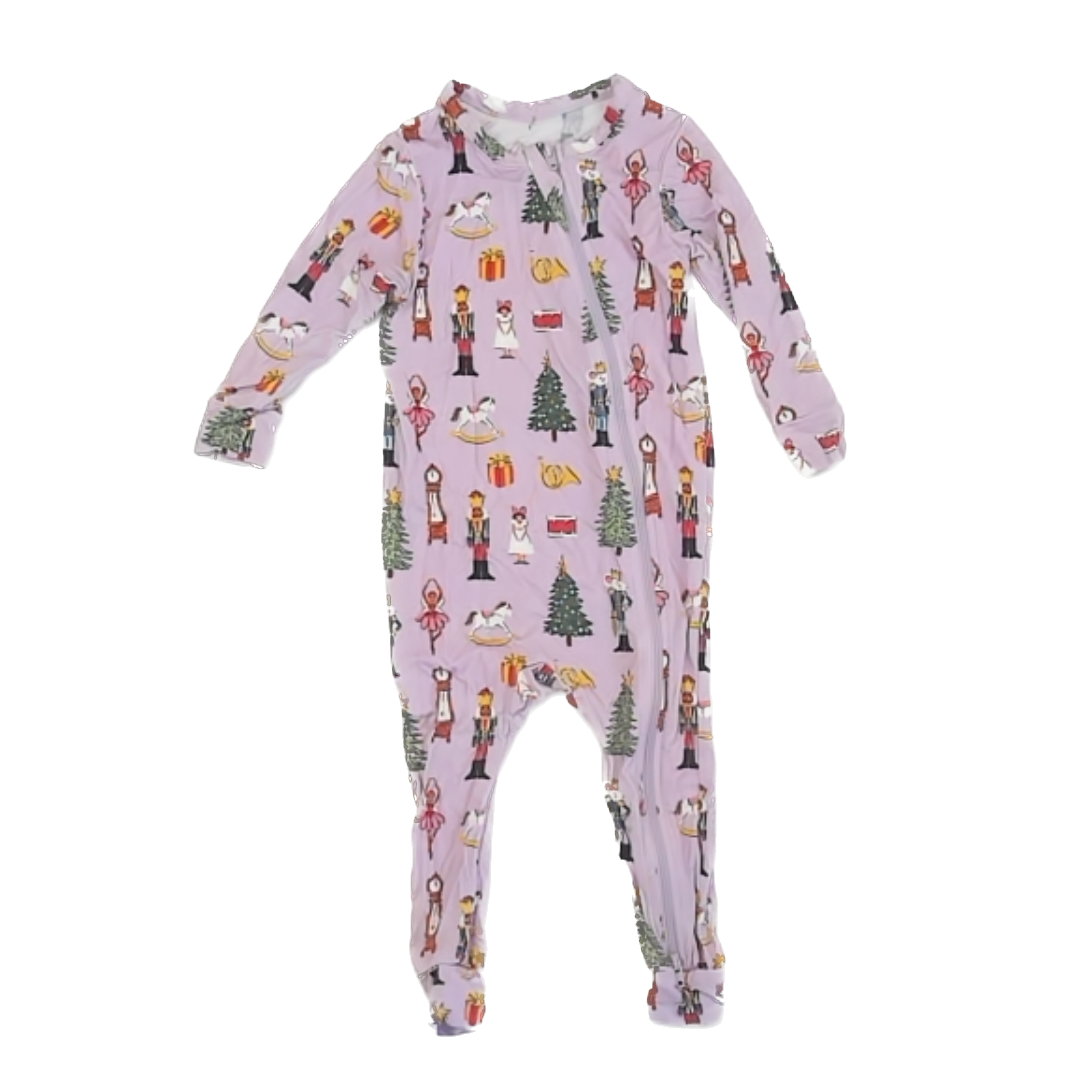 Pink Chicken Girls Purple | Nutcracker 1-piece Non-footed Pajamas Size: 12-18 Months Purple | Nutcracker