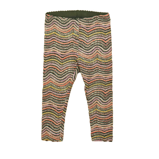 Tea Girls Purple | Orange | Yellow Leggings Size: 9-12 Months Purple | Orange | Yellow