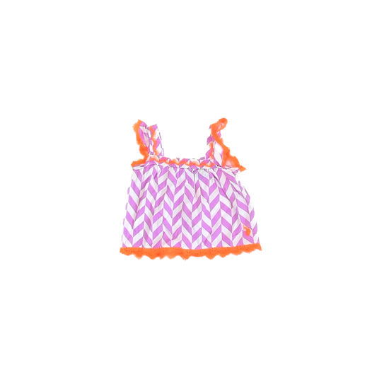 U.S. Polo Assn. Girls Purple | Orange Tank Top Size: 3-6 Months Purple | Orange