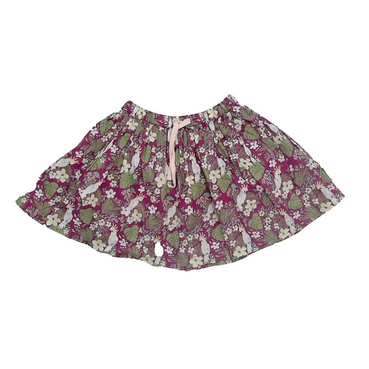 Monoprix Girls Purple Parrots Skirt Size: 3T Purple Parrots