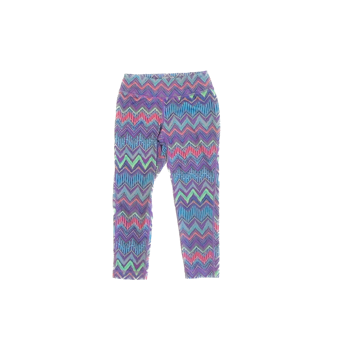 Kirkland Girls Purple Patterned Leggings Size: 7-8 Years Purple Patterned
