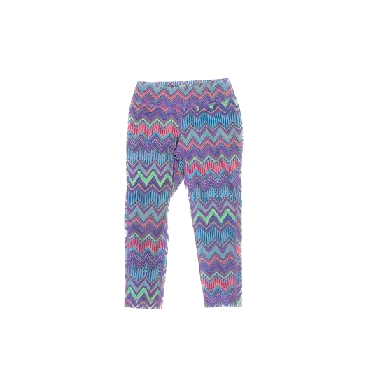 Kirkland Girls Purple Patterned Leggings Size: 7-8 Years Purple Patterned