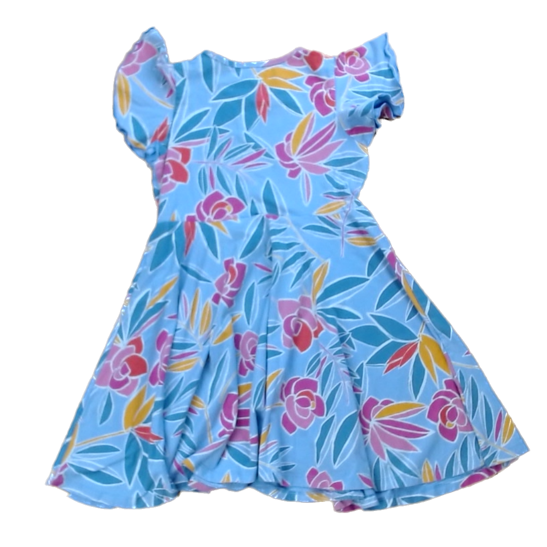 Tea Collection Girls Purple Pink and Yellow Flowers Dress Size: 8T Purple Pink and Yellow Flowers