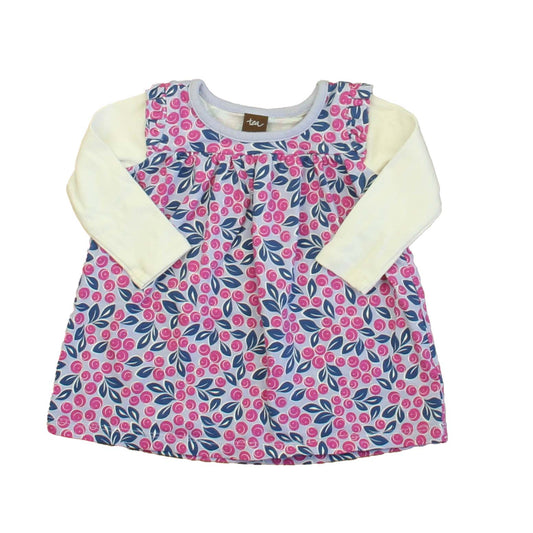 Tea Girls Purple | Pink | Blue Floral Dress Size: 3-6 Months Purple | Pink | Blue Floral