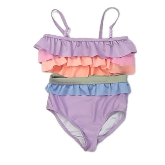 Cotton On Girls Purple | Pink | Blue 2-piece Swimsuit Size: 5T Purple | Pink | Blue