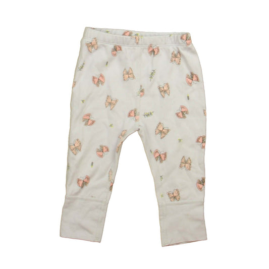 Hanna Andersson Girls Purple | Pink Butterflies Leggings Size: 6-12 Months Purple | Pink Butterflies