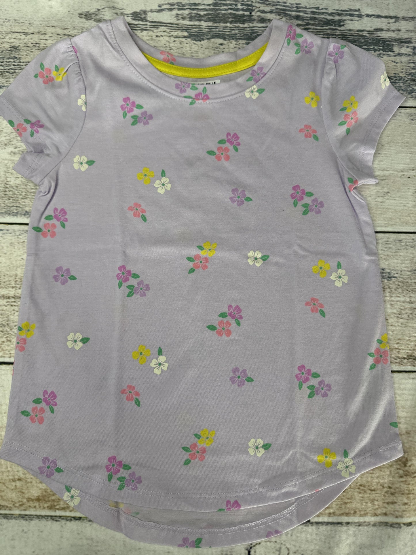 Cat & Jack Girls purple | Pink floral T-Shirt Size: 5T purple | Pink floral