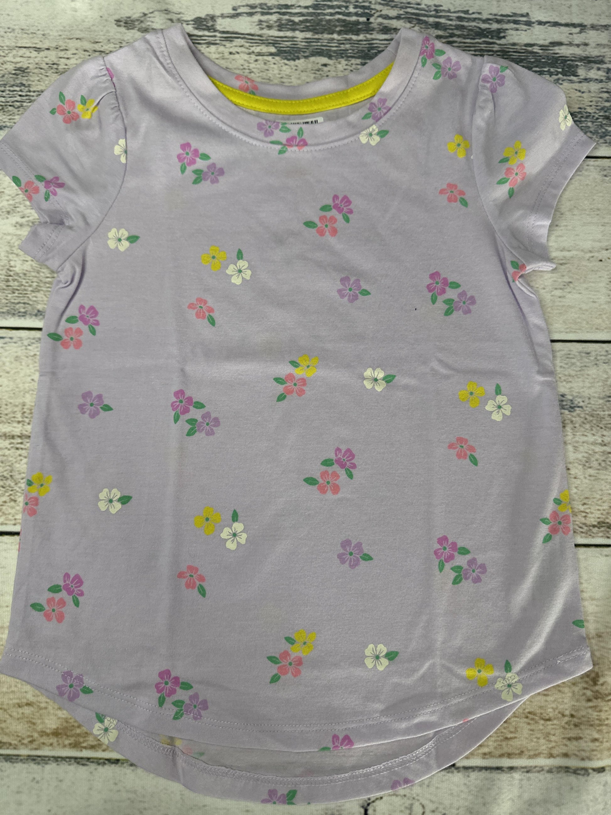 Cat & Jack Girls purple | Pink floral T-Shirt Size: 5T purple | Pink floral