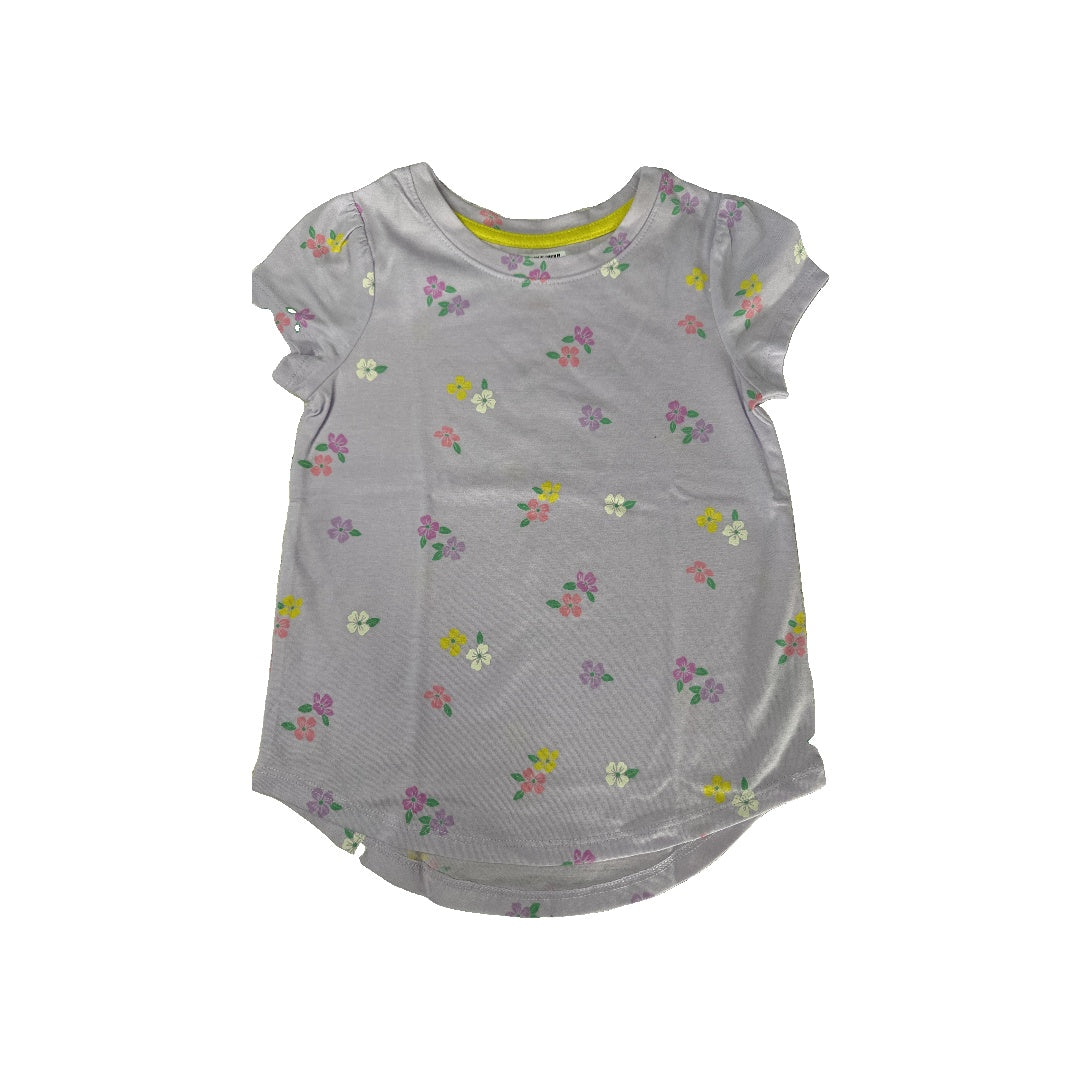 Cat & Jack Girls purple | Pink floral T-Shirt Size: 5T purple | Pink floral