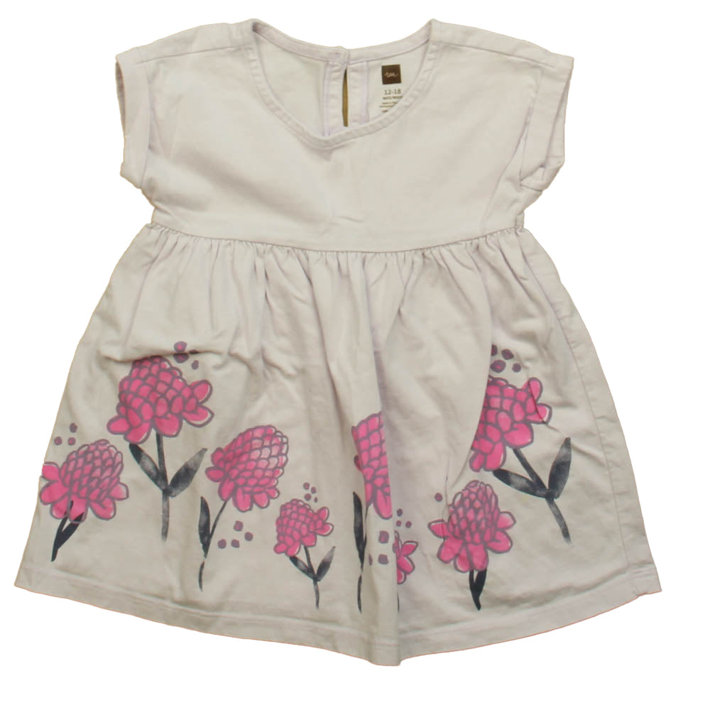 Tea Girls Purple | Pink Flowers Dress Size: 12-18 Months Purple | Pink Flowers